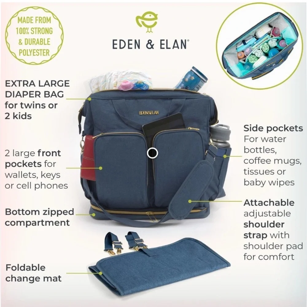 E EDEN & ELAN Diaper Bag Backpack Large Capacity